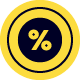 A percentage icon