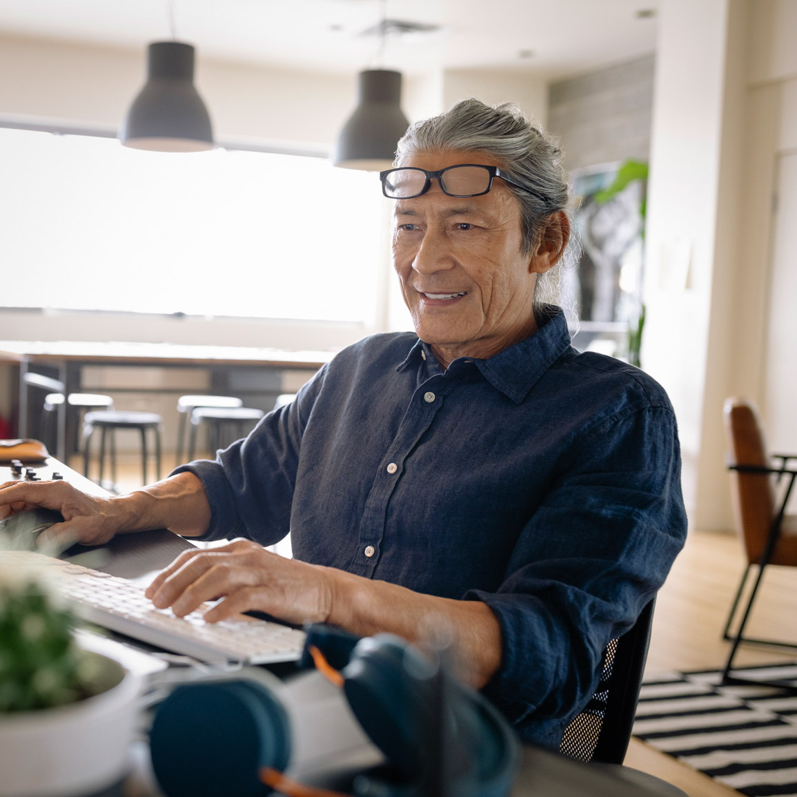 Man working on computer