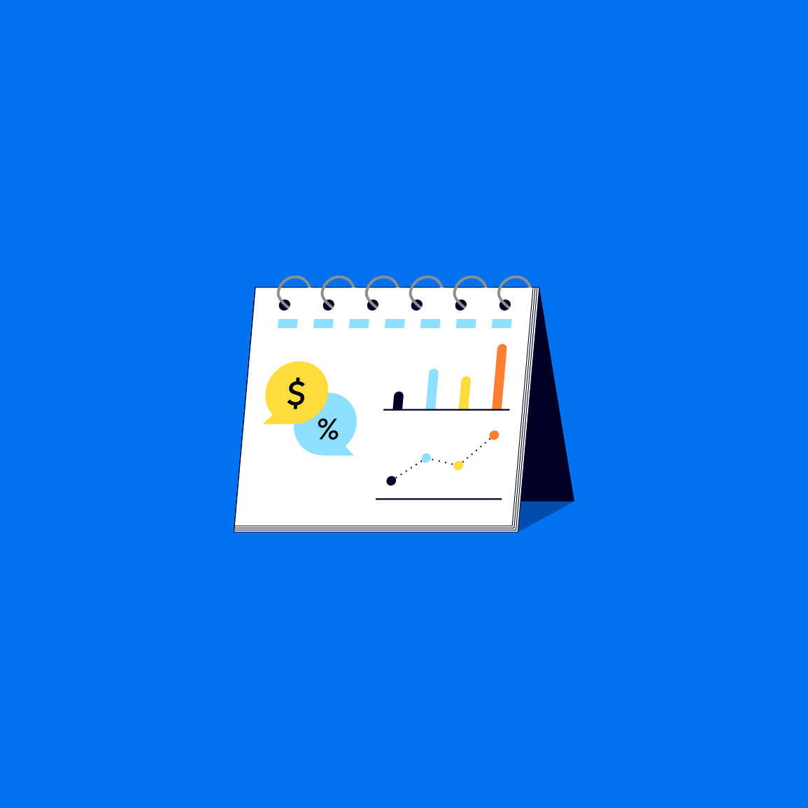 calendar on ATB blue background