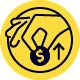 icon illustration putting money in a jar for HBP